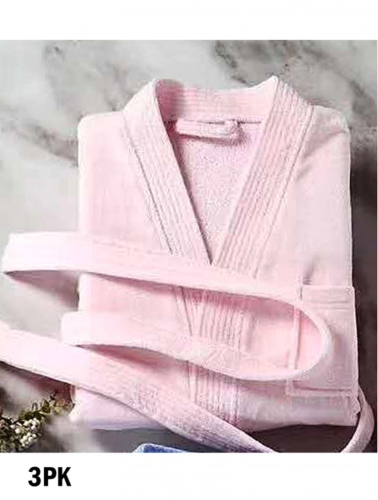 100% Cotton Soft Plain House Robe W/ Pockets